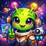 Colorful abstract animal avatar with vibrant patterns and textures, suitable for profile picture